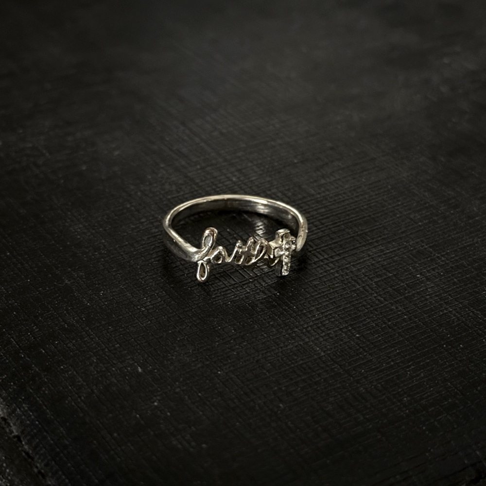 Sterling Silver ‘faith’ Ring